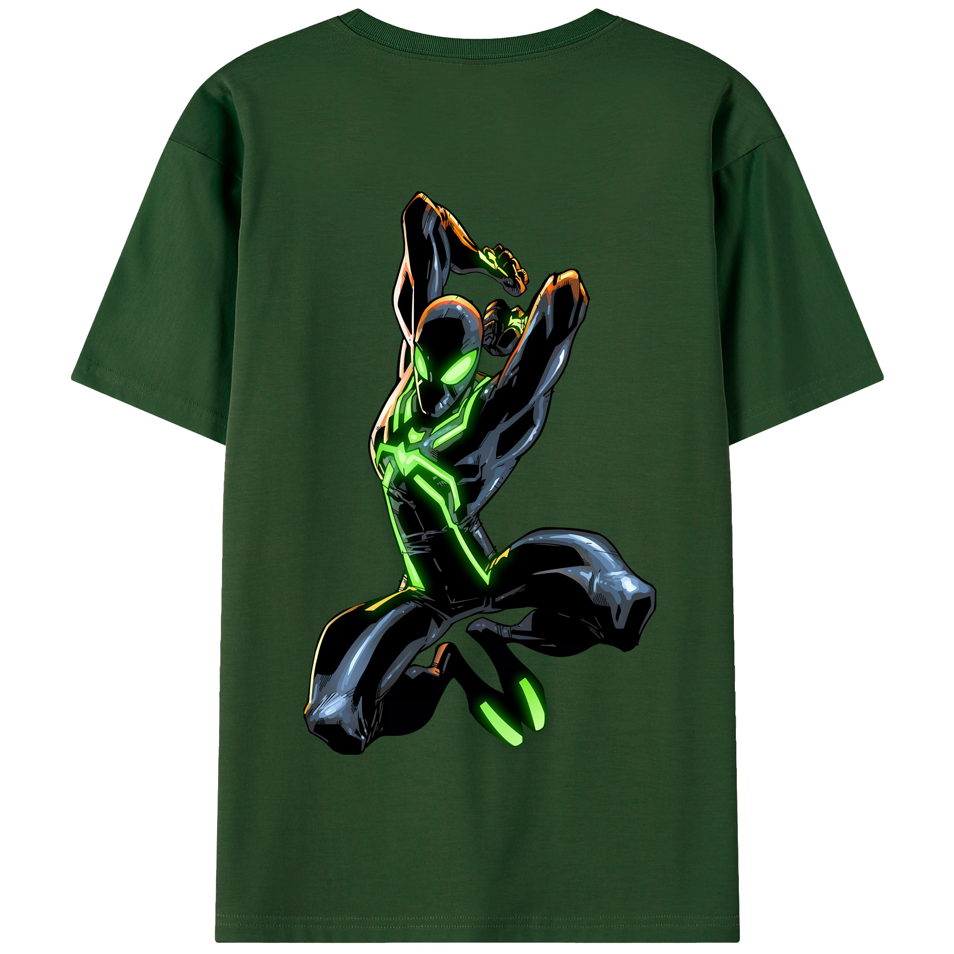 （画像用） Spider Man スパイダーマン 綿100％半袖Tシャツ（背面プリント）